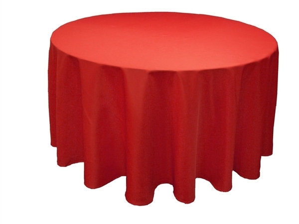 Polyester Round Table Cloth - Red 3m 120inch
