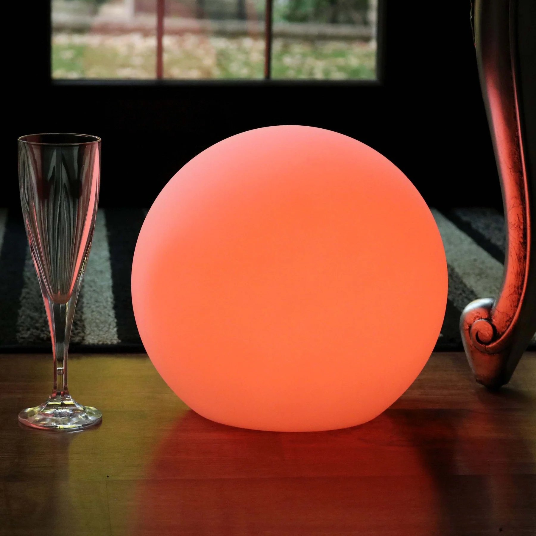 Light up glow ball centrepiece - orange