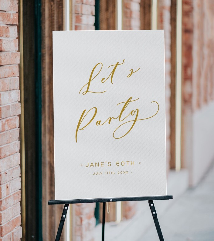 Welcome Party event sign