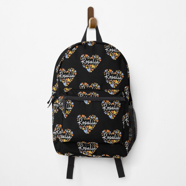 Rosalia, yellow and light blue ane orange hearts Backpack RB2510 product Offical rosalia Merch