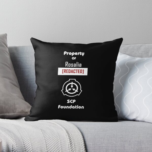 Property of Rosalia [REDACTED] SCP Foundation Throw Pillow RB2510 product Offical rosalia Merch