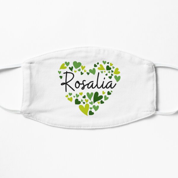 Rosalia, green hearts Flat Mask RB2510 product Offical rosalia Merch