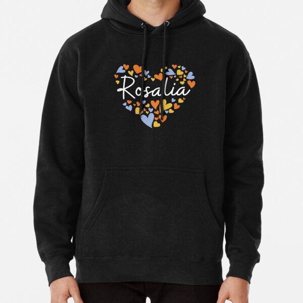 Rosalia, yellow and light blue ane orange hearts Pullover Hoodie RB2510 product Offical rosalia Merch