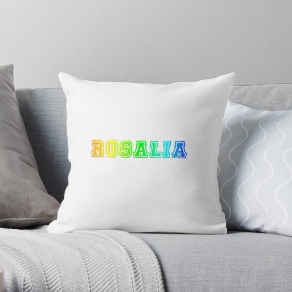 ROSALIA in rainbow color Throw Pillow RB2510 product Offical rosalia Merch