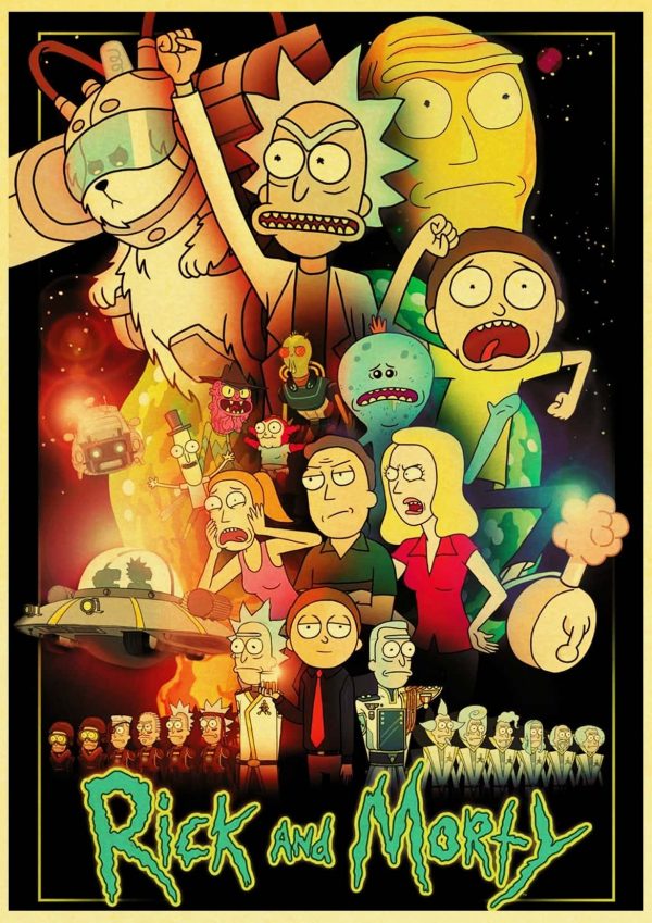 New Rick And Morty Retro Poster
