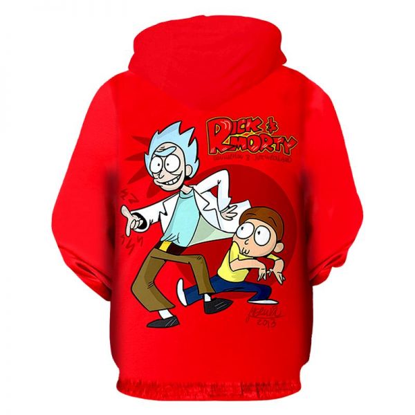 Unisex Rick And Morty Red Hoodie