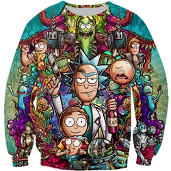 Rick And Morty Fight 3D Sweatshirt