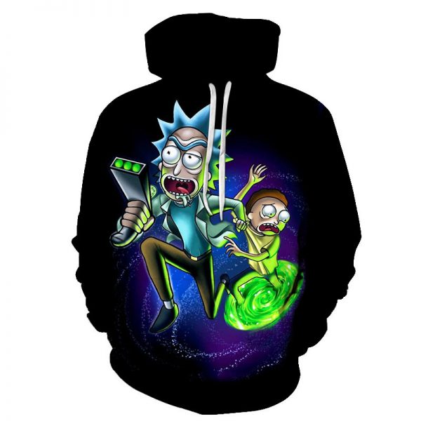 RicknMorty With Gun Hoodie