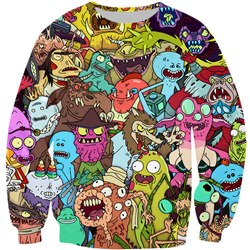 Rick And Morty Vibrant 3D Sweatshirt