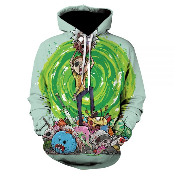 Morty With Wormhole Awesome Hoodie