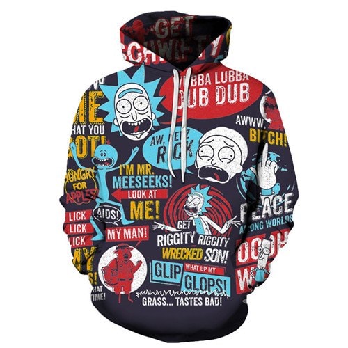 Rick And Morty Theme 3D Hoodie