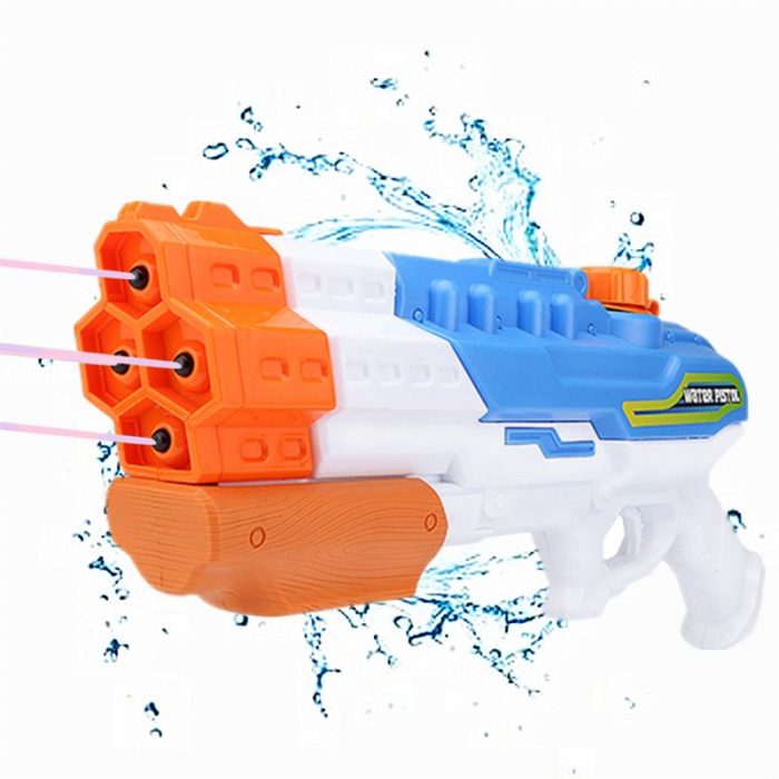 Water Gun Soaker 4 Nozzles Blaster Water Fight Swimming Pool Beach Toys - Water Gun