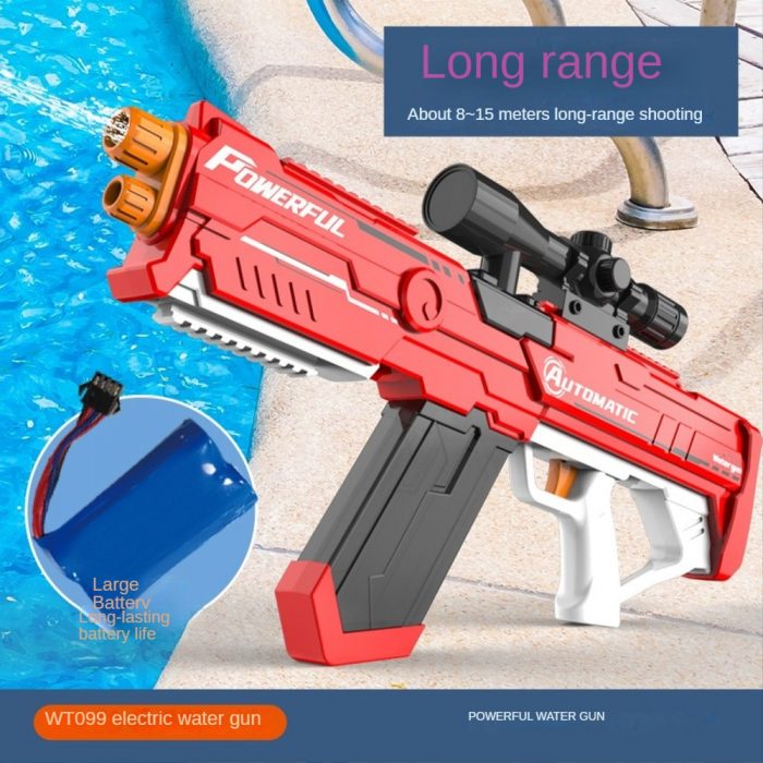 New children s electric water gun powerful burst water gun large capacity water fight boy toy 1 - Water Gun