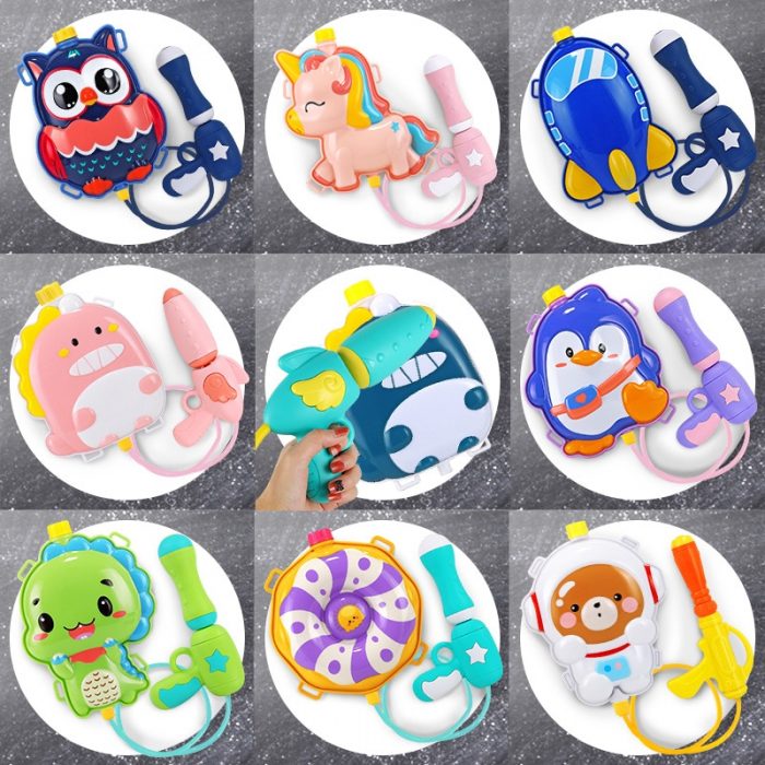 Children Animal Backpack Water Toy Pull Out Beach Play Water Spray Dog Outdoor Beach Toys Kids 3 - Water Gun