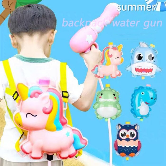 Summer Water Guns Beach Pool Party Backpack Spray Gun Children s Toys Dinosaur Cartoon Animals Water - Water Gun