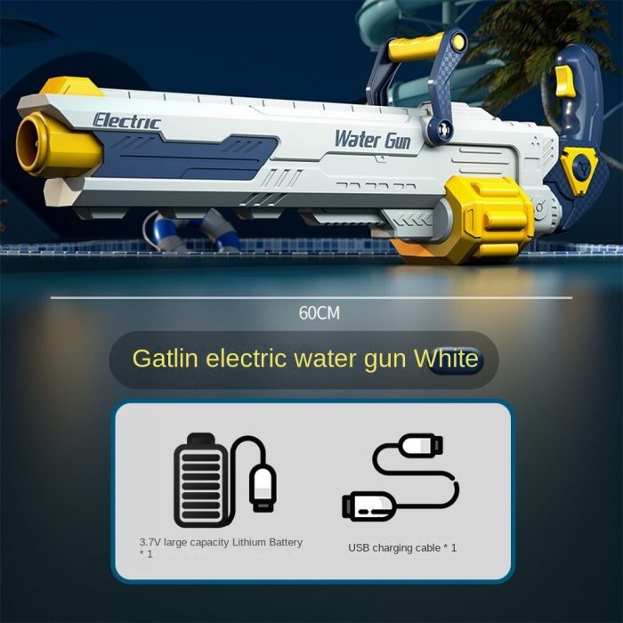 Gatling electric burst water gun large capacity beach water fight charging high voltage children s water 5 - Water Gun