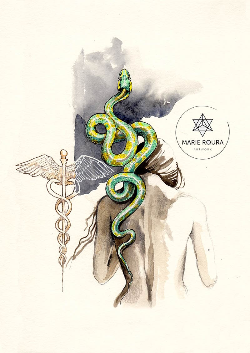 dessin serpent kundalini