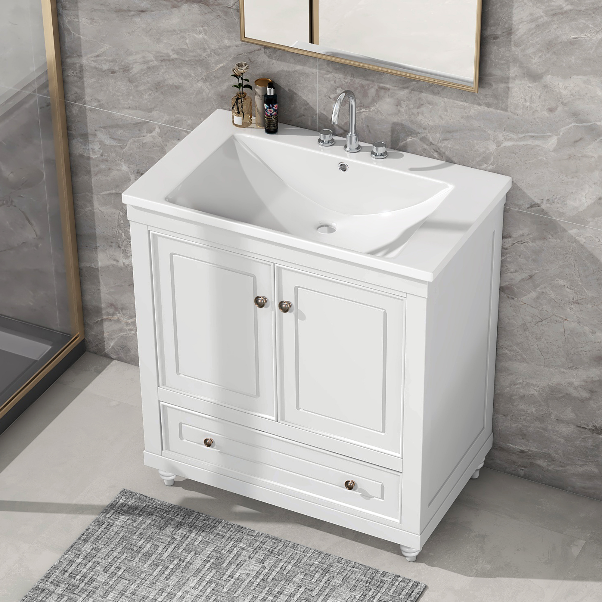 30 Inches Bathroom Vanity With Sink - JL000006AAK