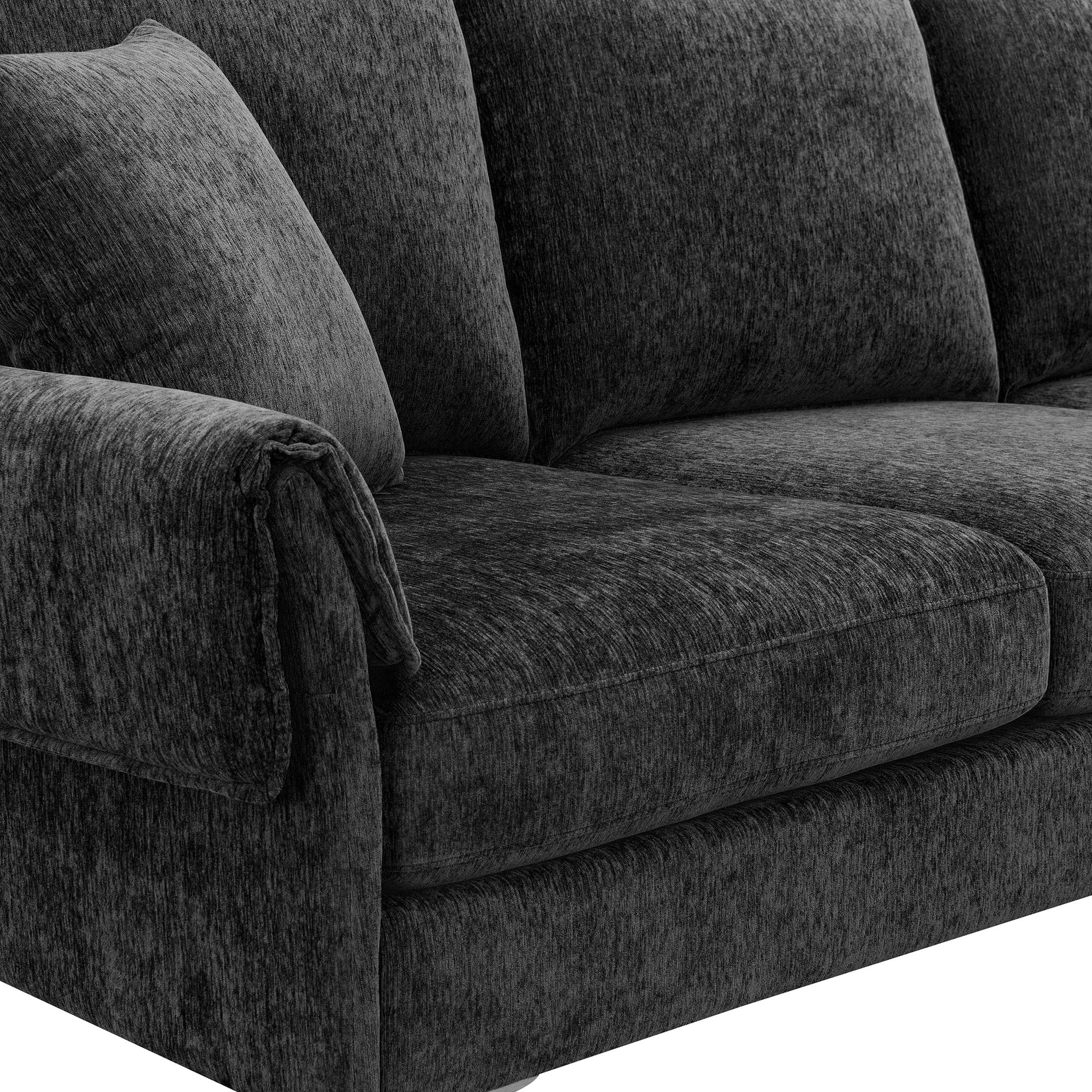 84 Chenille L Shaped Sectional Sofa Modern Furniture 5420