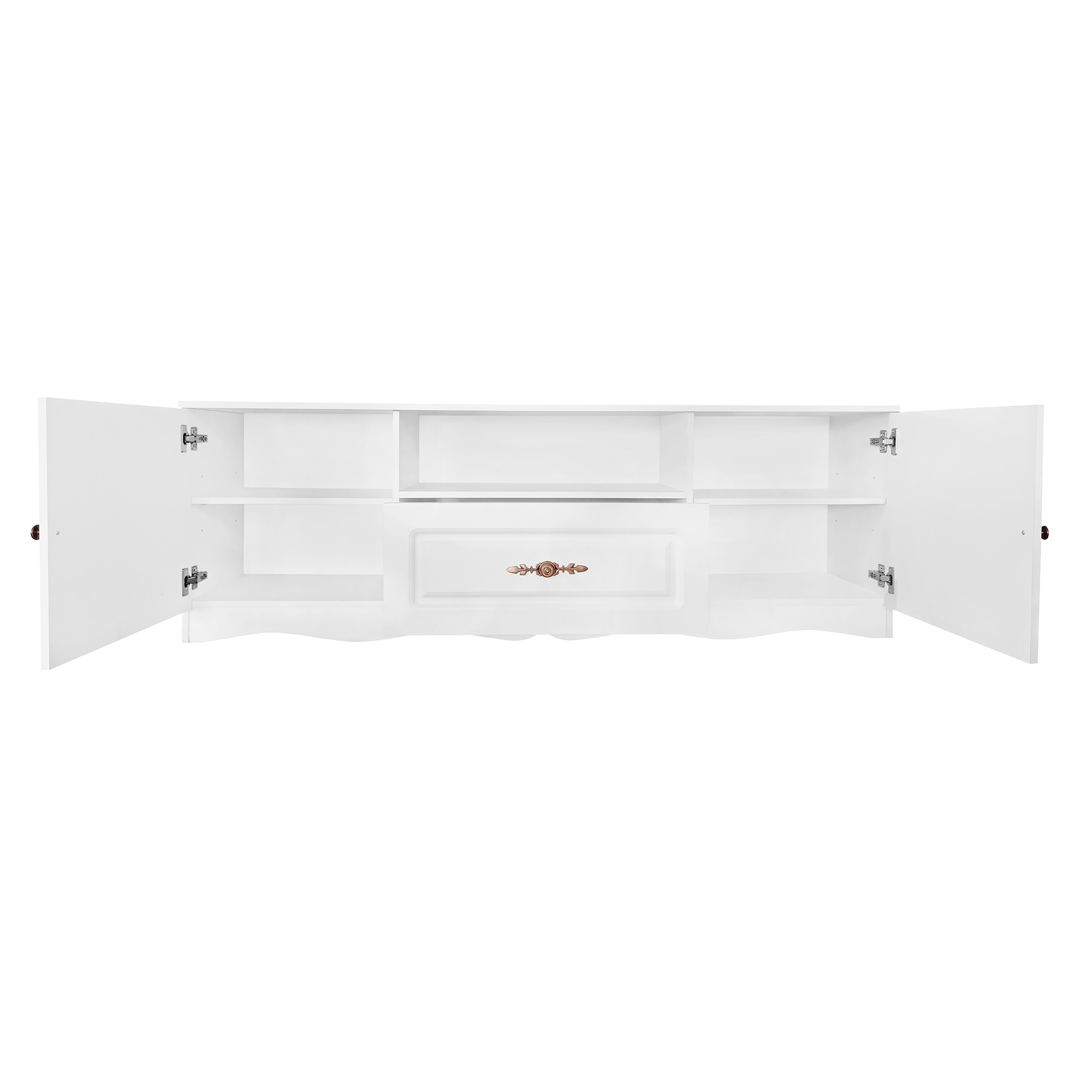 Modern TV Stand With 1 Shelf, 1 Drawer And 2 Cabinets - WF315898AAK