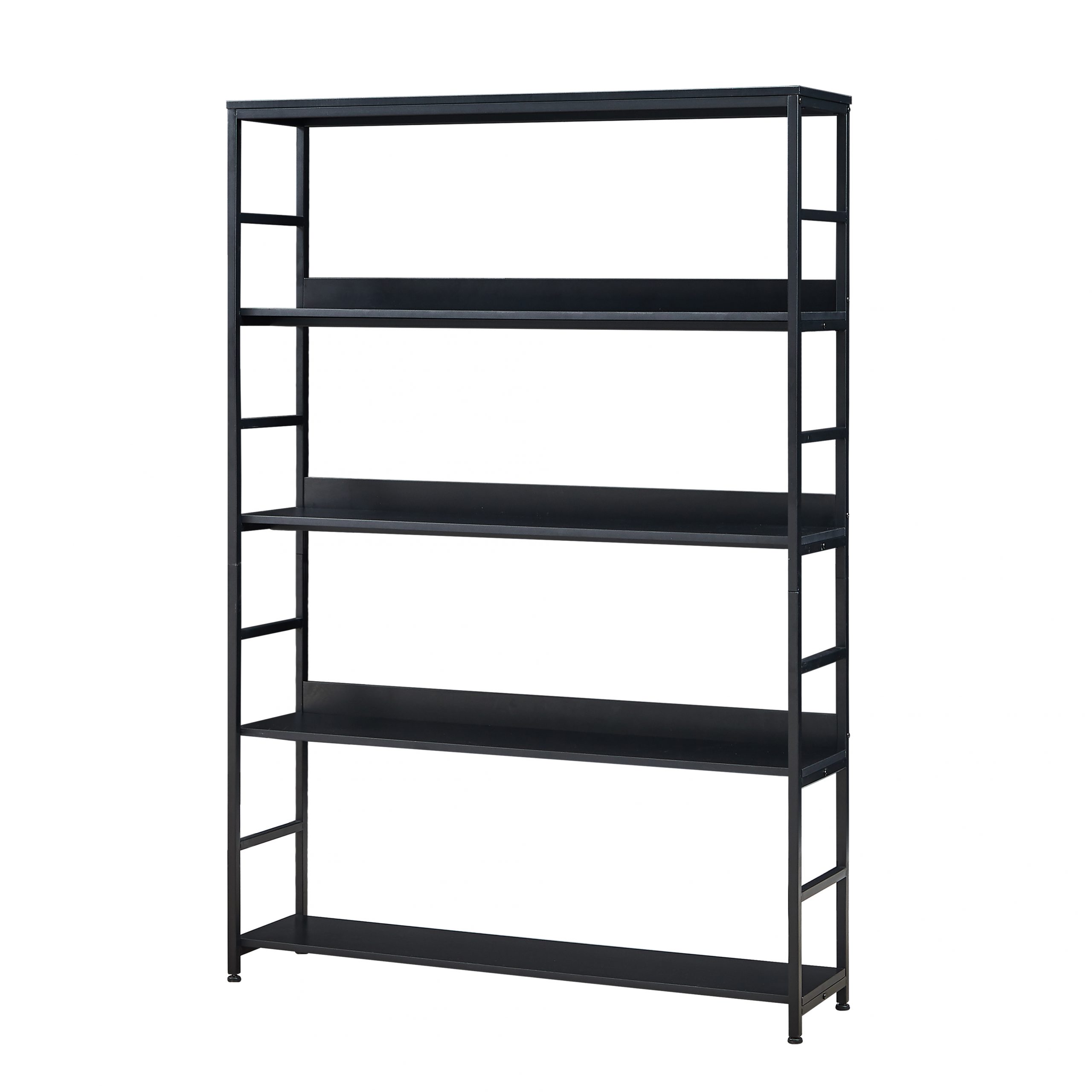 Large 5 Shelf Bookshelf Furniture with Metal Frame - WF286173AAB