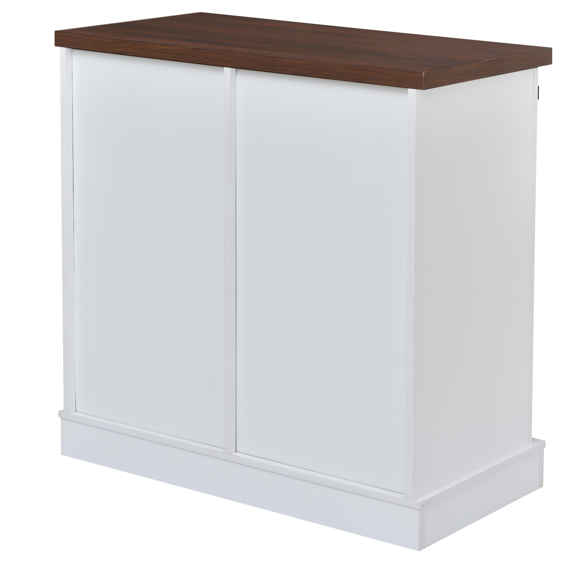 Bathroom Storage Cabinet, White And Brown - WF287852AAK
