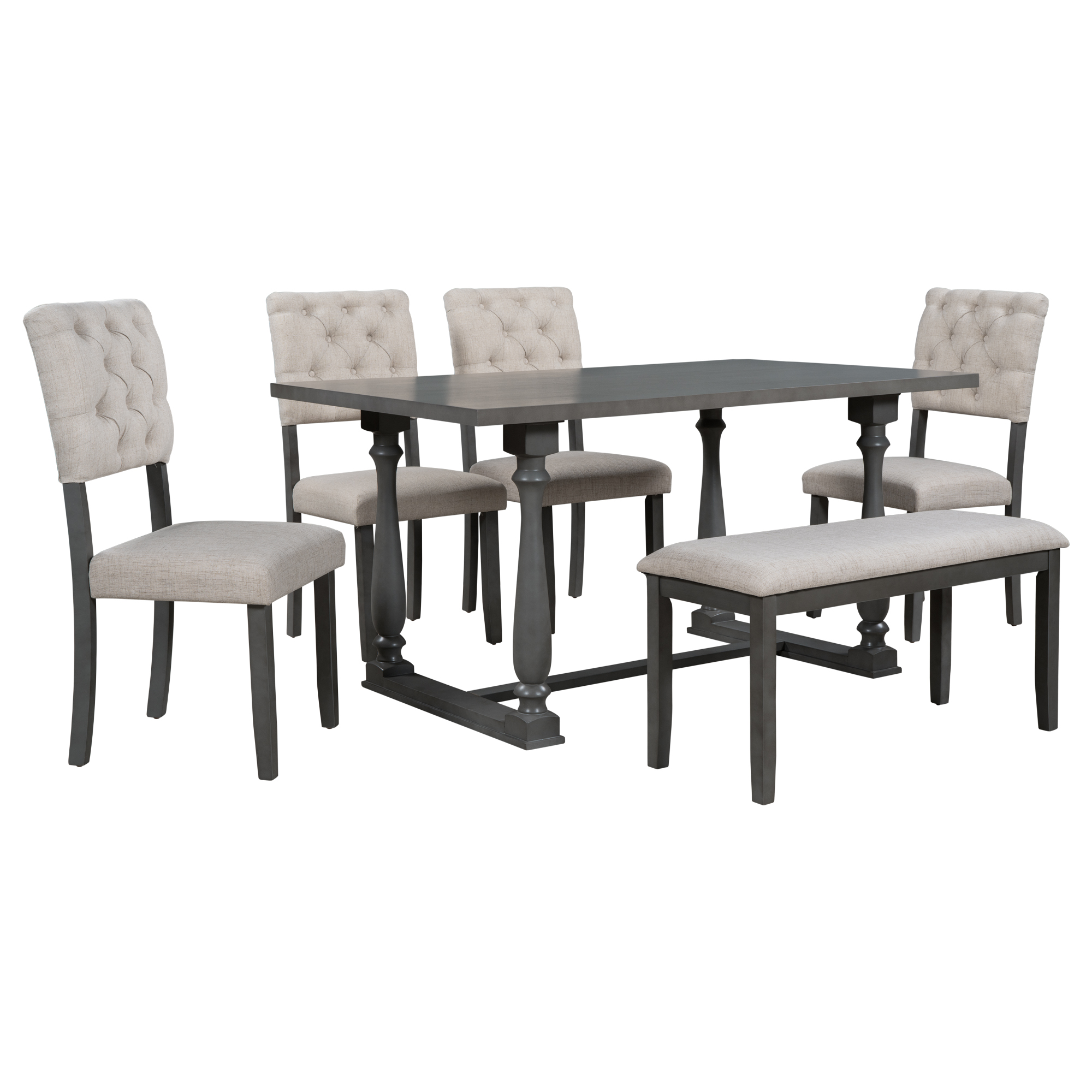 6-Piece Dining Table And Chair Set - ST000059AAE