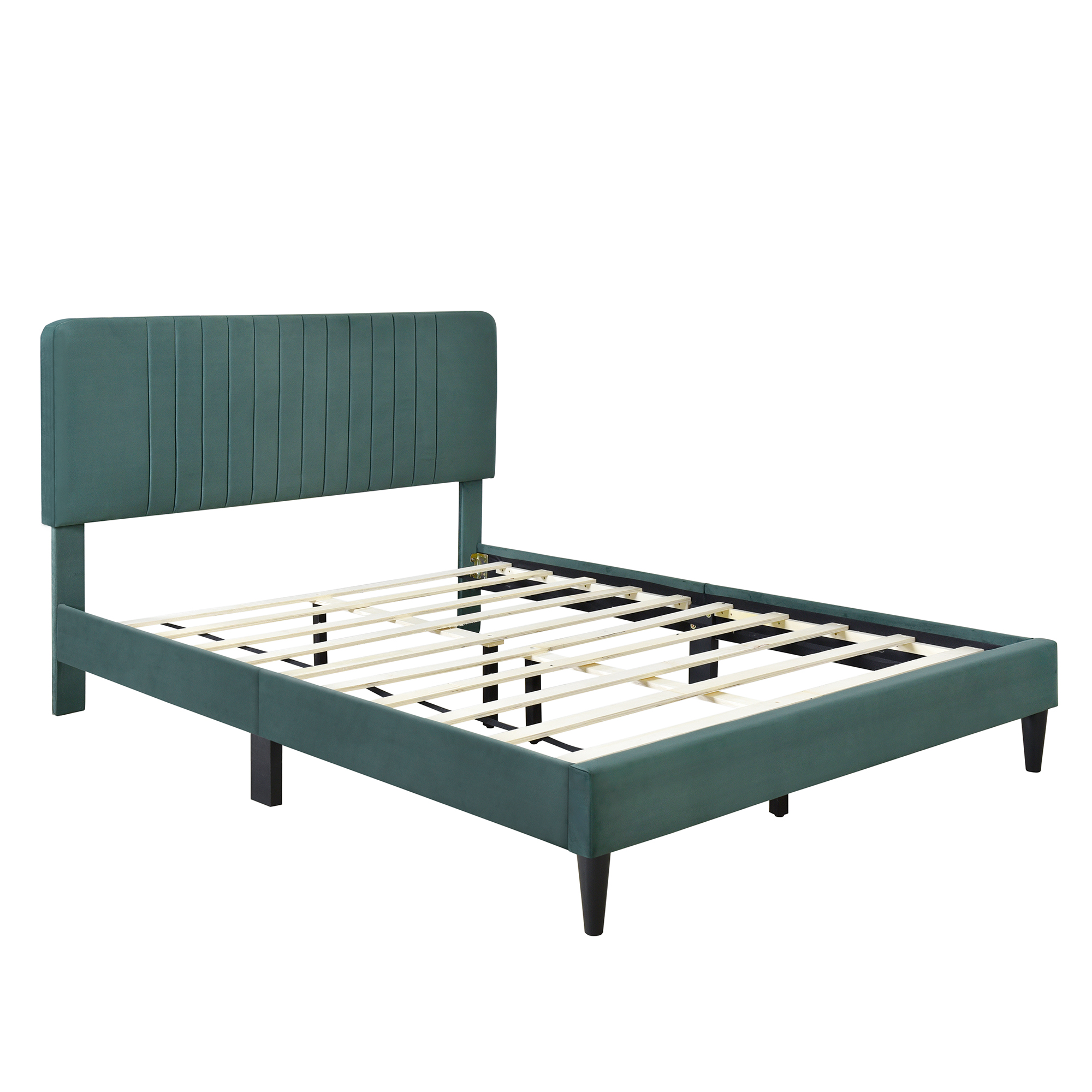 Full Size Upholstered Platform Bed, No Box Spring Needed - WF294741AAF