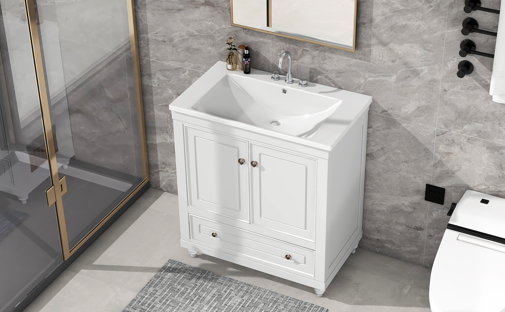 30 Inches Bathroom Vanity With Sink - JL000006AAK