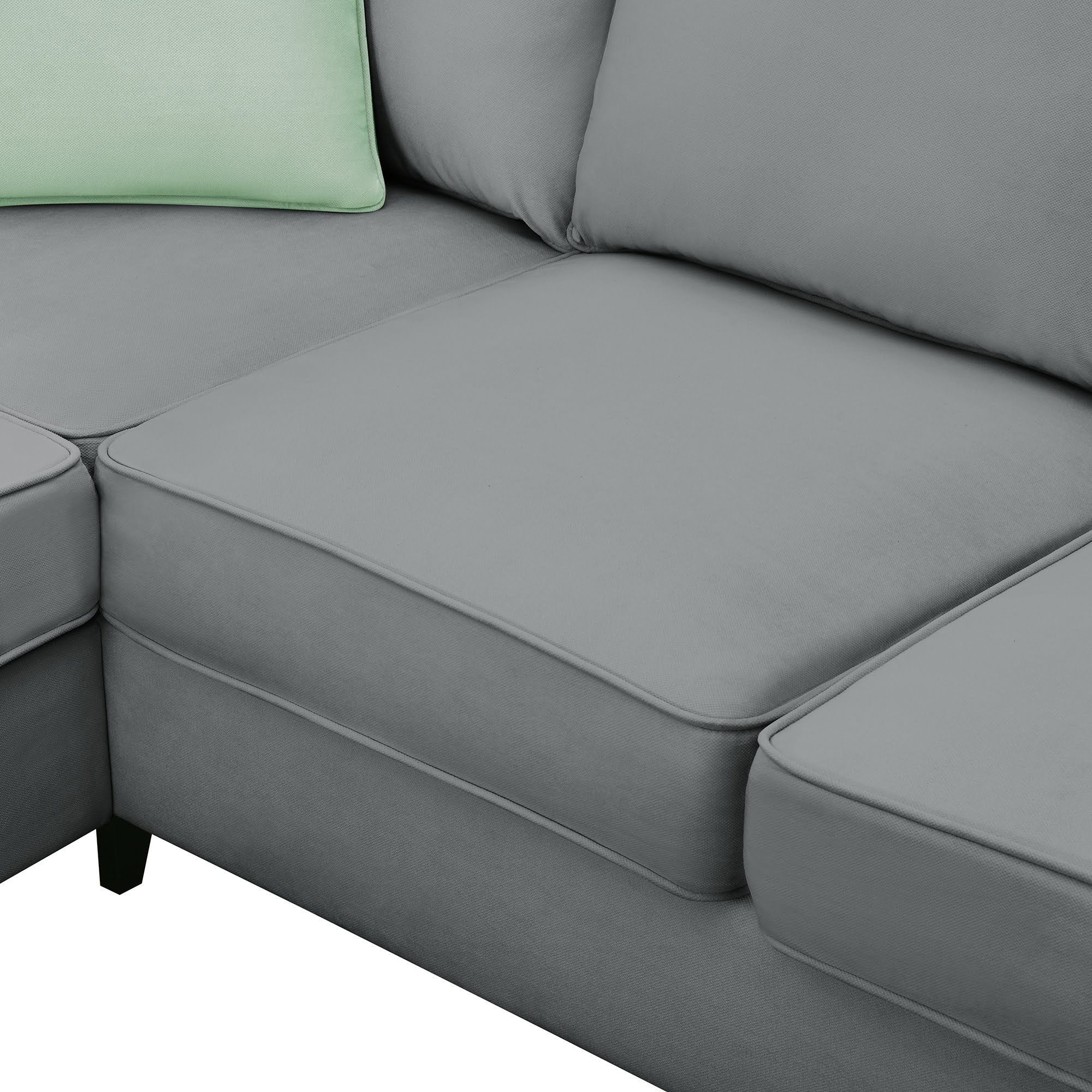 L Shape 7 Seats Modular Sectional Sofa with Ottoman - GS008210AAG