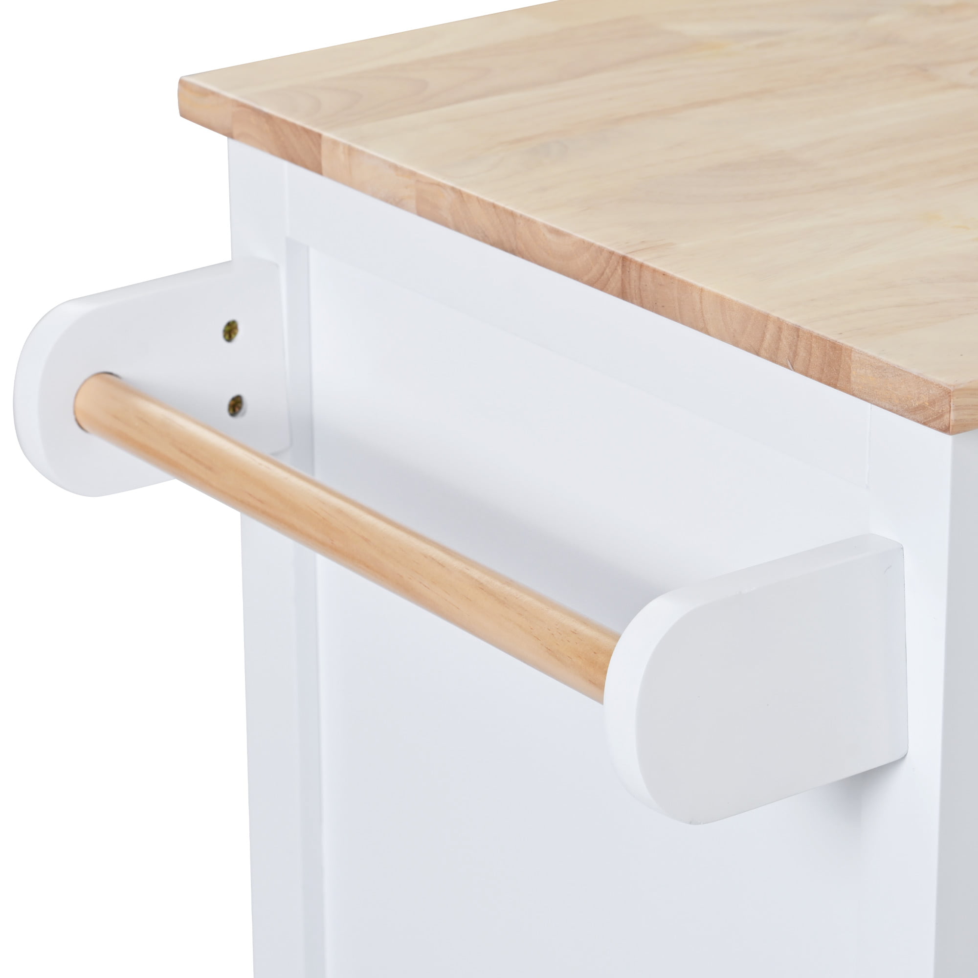 Kitchen Island With 8 Handle-free Drawers And 5 Wheels - SK000002AAW