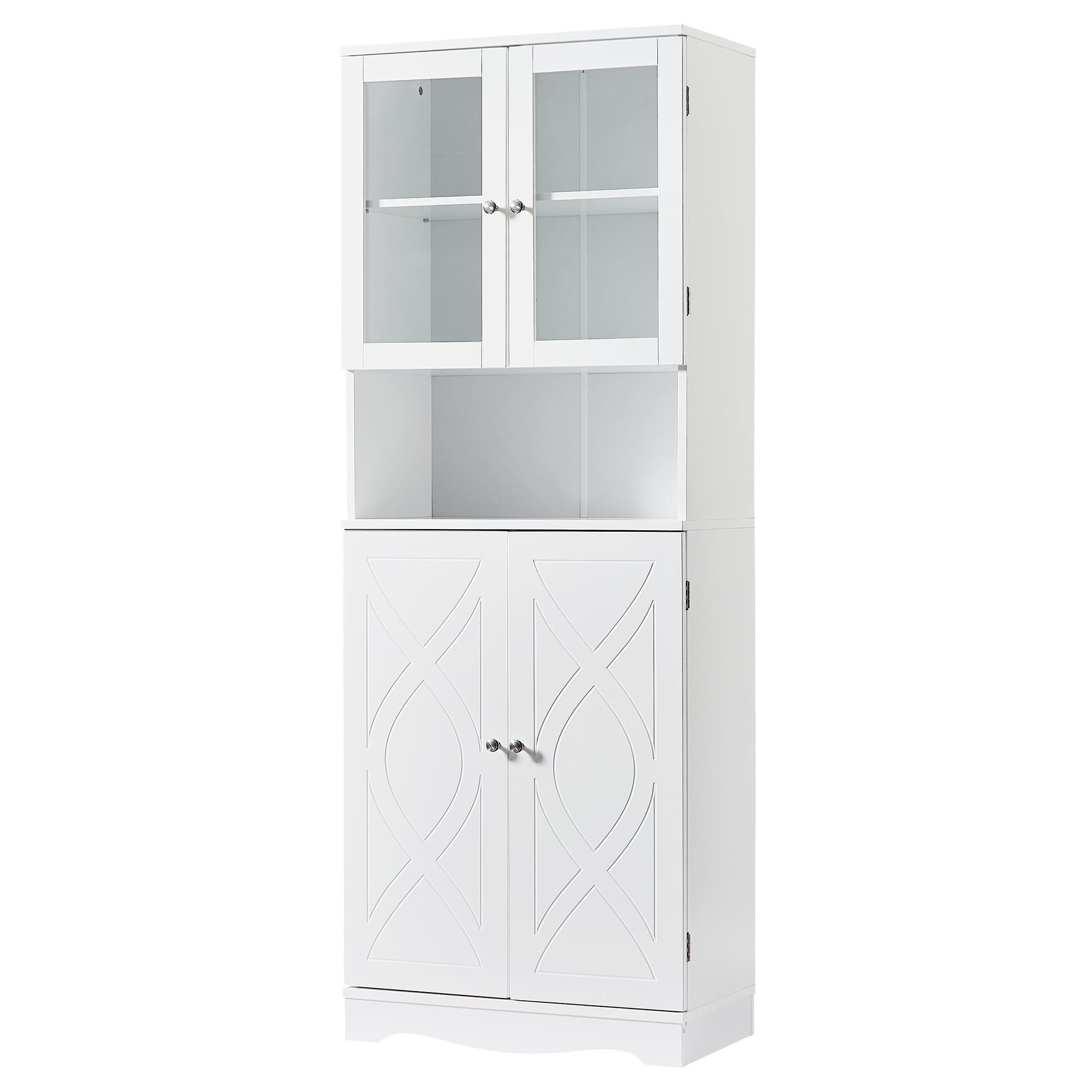 Tall Storage Cabinet With Glass Doors - WF299283AAK