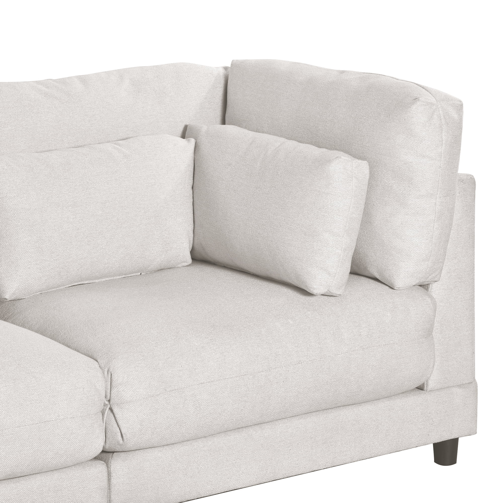 2 Pieces L Shaped Sofa With Removable Ottomans And Comfortable Waist Pillows - WY000328AAA