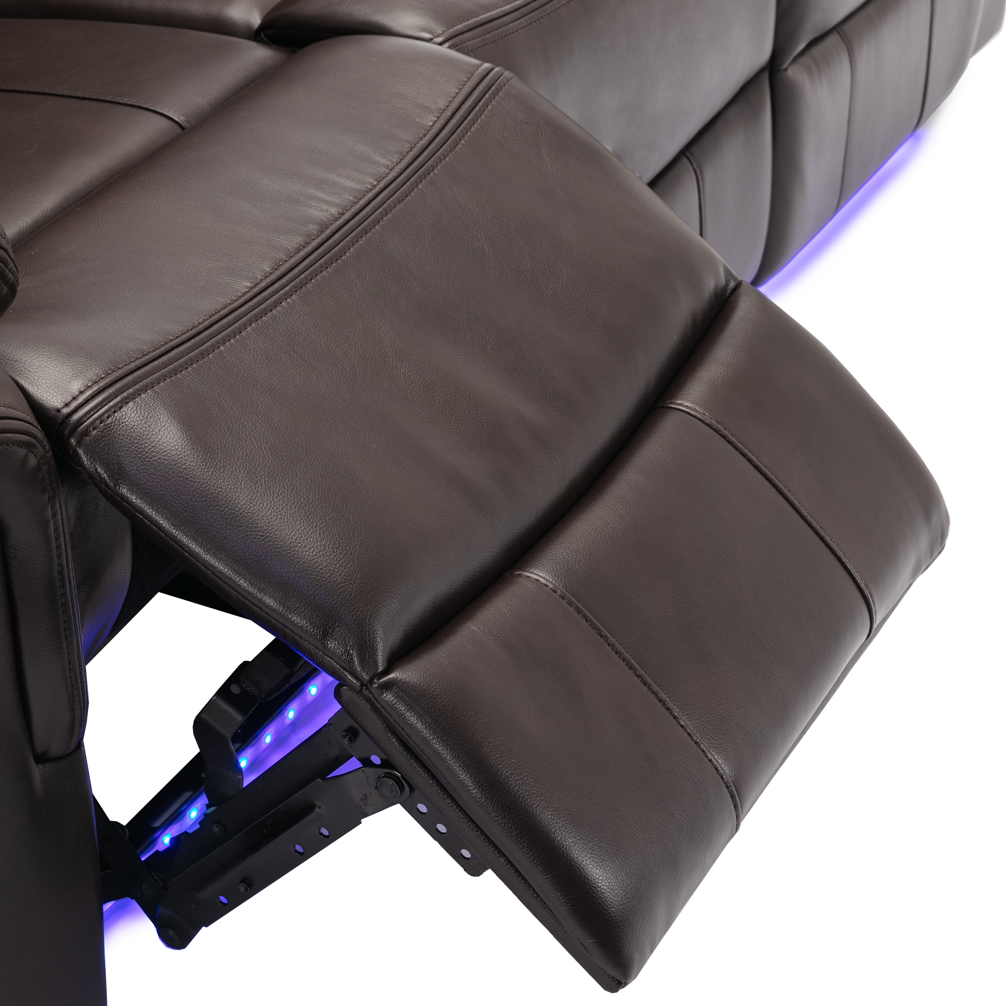 Manual Recliner Loveseat with Hide-Away Storage, Cup Holders and LED Light Strip - WF310726AAD