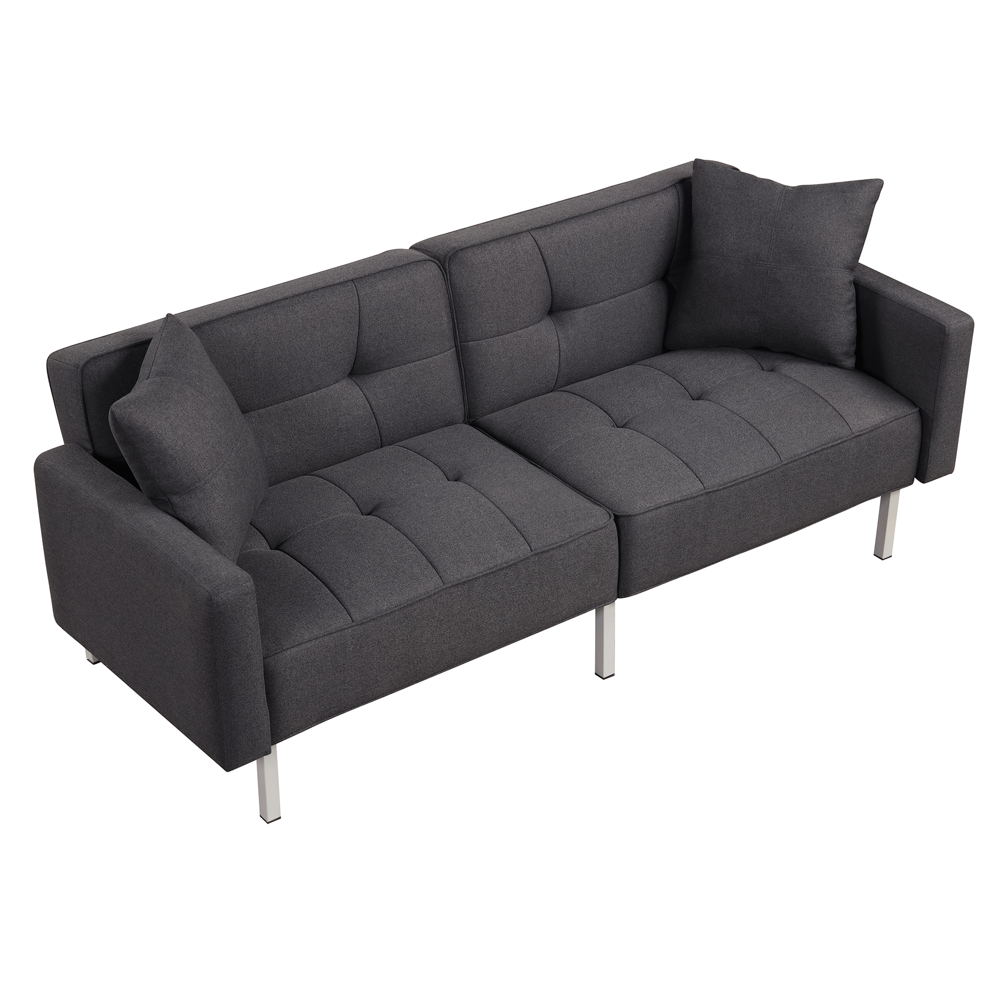 Modern Convertible Folding Futon Sofa Bed - SG000375AAB