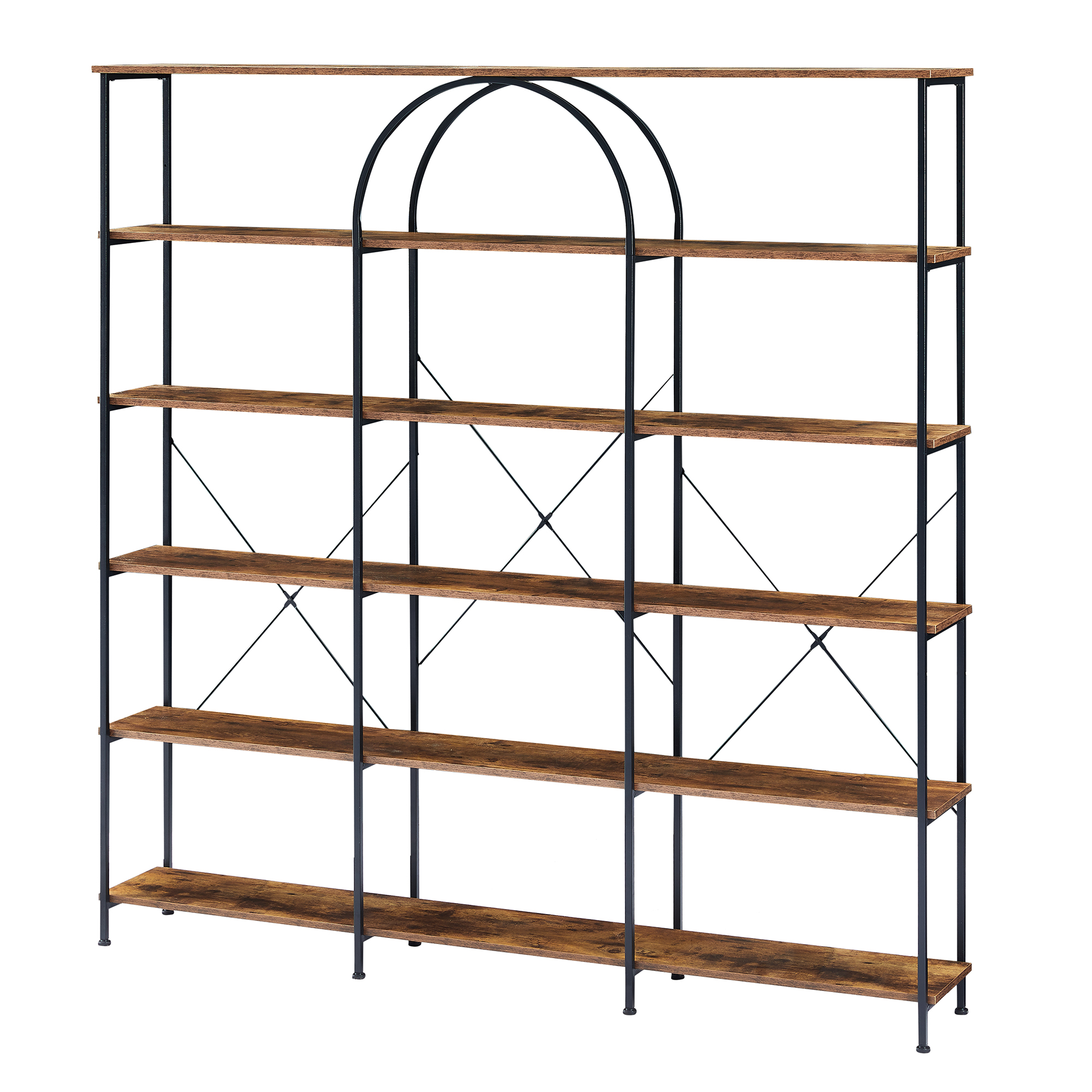 Vintage Industrial Style 6 Tier Bookcase - WF321311AAT