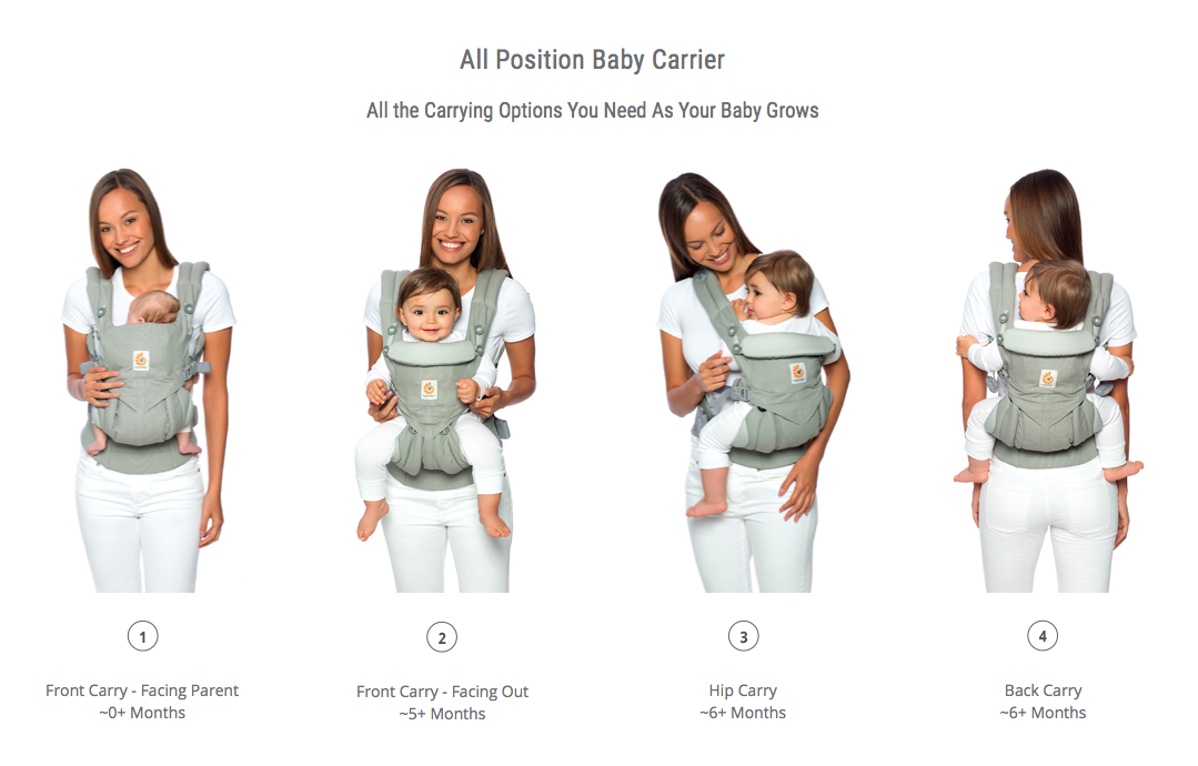 Carry baby in clearance front of you