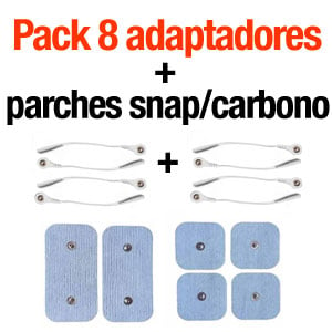 Pack 8 adaptadores + parches carbono para Globus