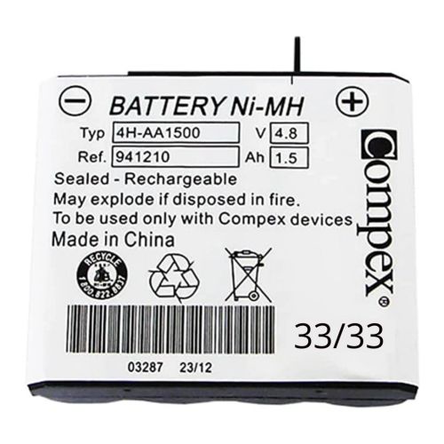 4.8V batería de 2Ah tipo 941210 para Compex MI-Fitness, MI