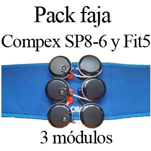 Pack faja para 3 modulos compex wireless