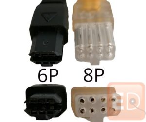 Cables compex 6 pin y 8 Pin