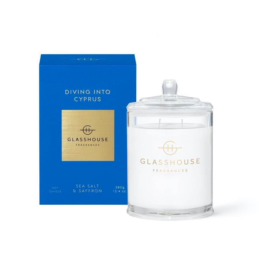 Diving Into Cyprus -Glasshouse Soy Candle