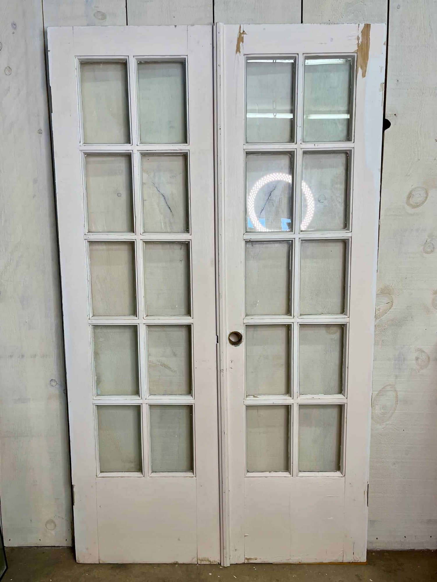 Pair of Antique French Doors - 47 wide