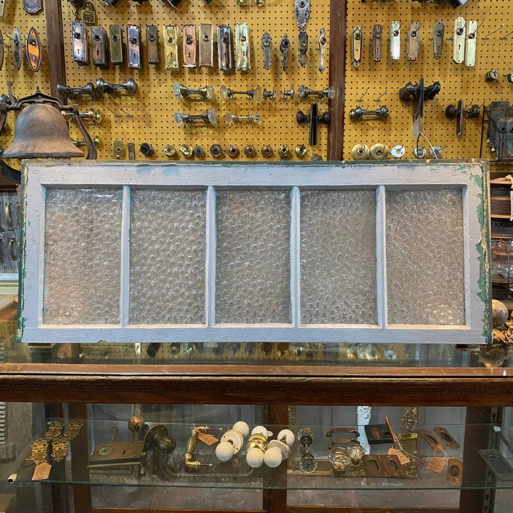 Antique 5-Pane Frosted Transom Window