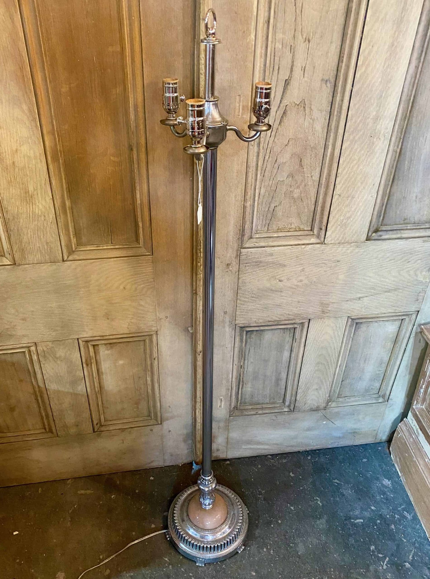 Antique Chrome Standing Lamp