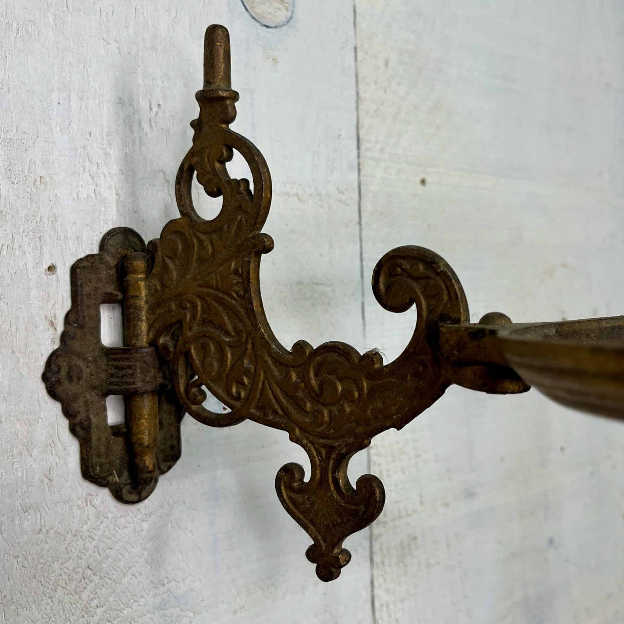 Antique Victorian Oil Lamp Wall Bracket
