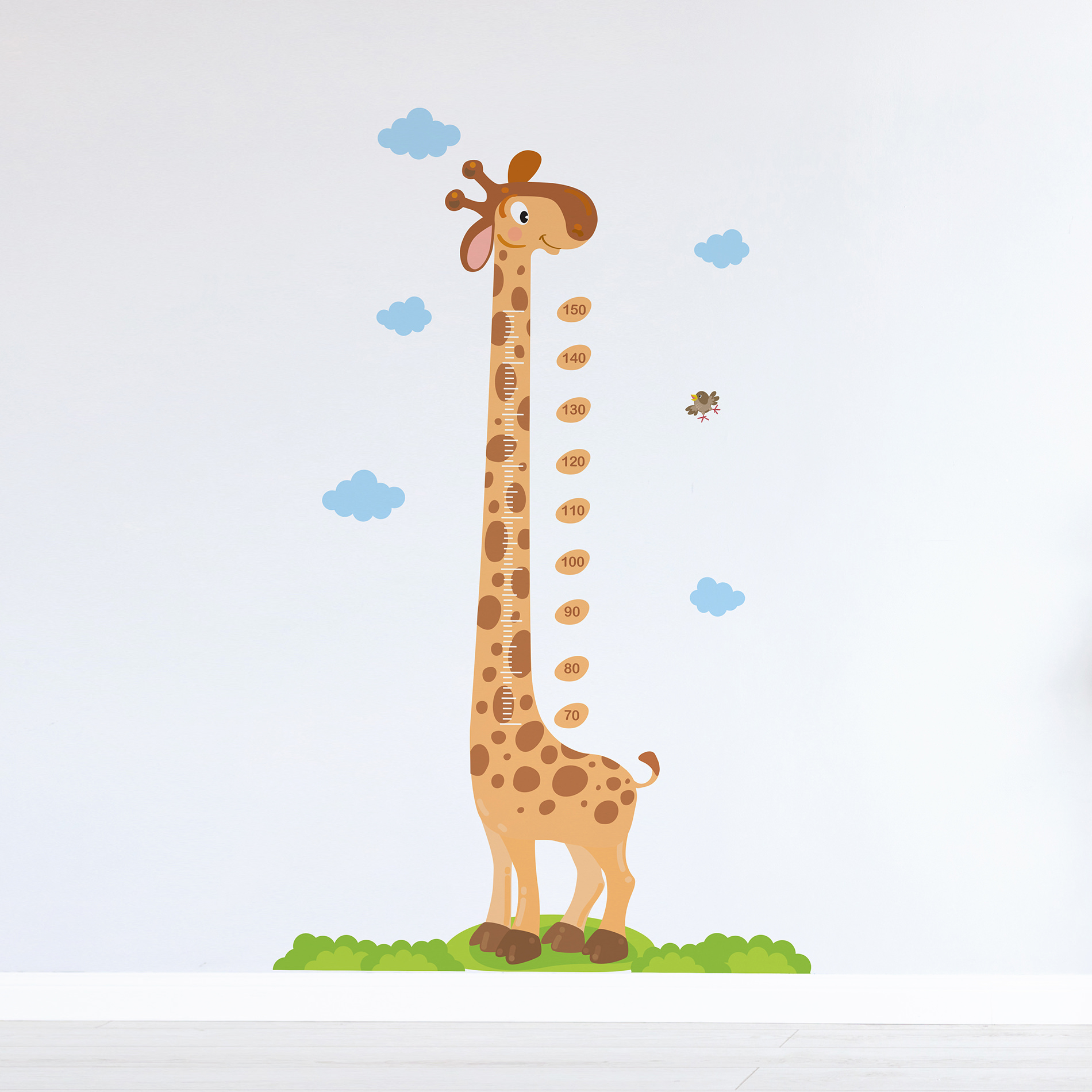 Adesivo de Parede Girafa Régua de Crescimento