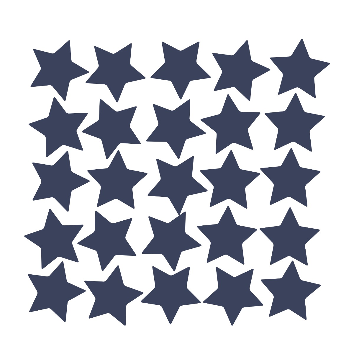 Adesivo de Parede Infantil Estrelas Azul Marinho 54un