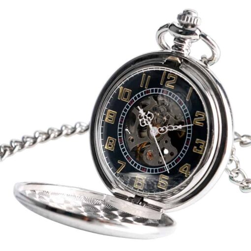 Reloj de Bolsillo Mecánico Plata Real