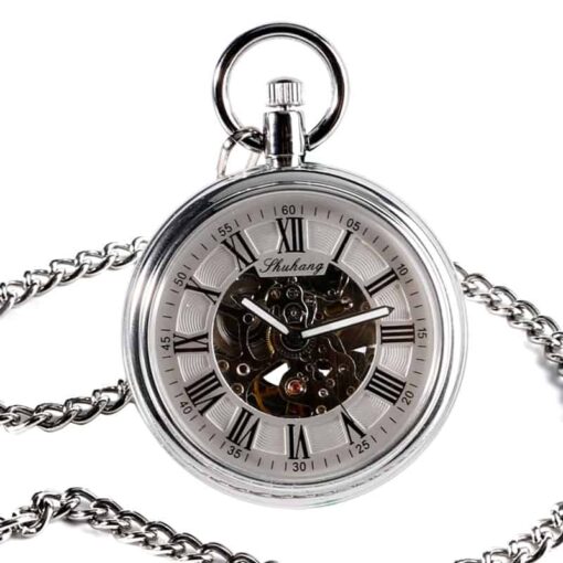 Reloj de Bolsillo Mecánico Antiguo de Plata
